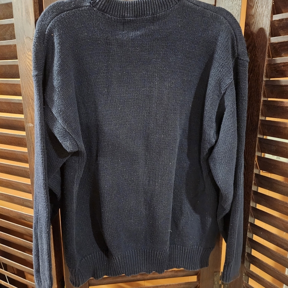 Tailor B. Moss Dark Blue Flag Crewneck Sweater - Picture 3 of 4